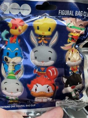 Warner Bros. Figural Bag Clips — Multicolor Superhero Looney Tunes